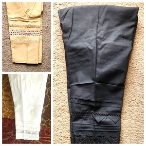 3 pakistani embroidered trousers